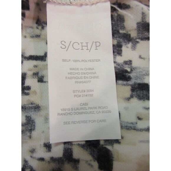 CAbi Shatter print blouse #3094 placket front sz Small - Picture 5 of 5